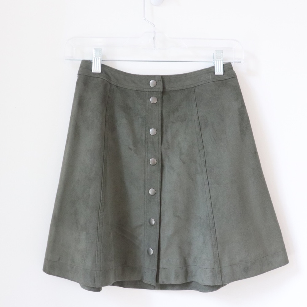 Green Suede Skirt